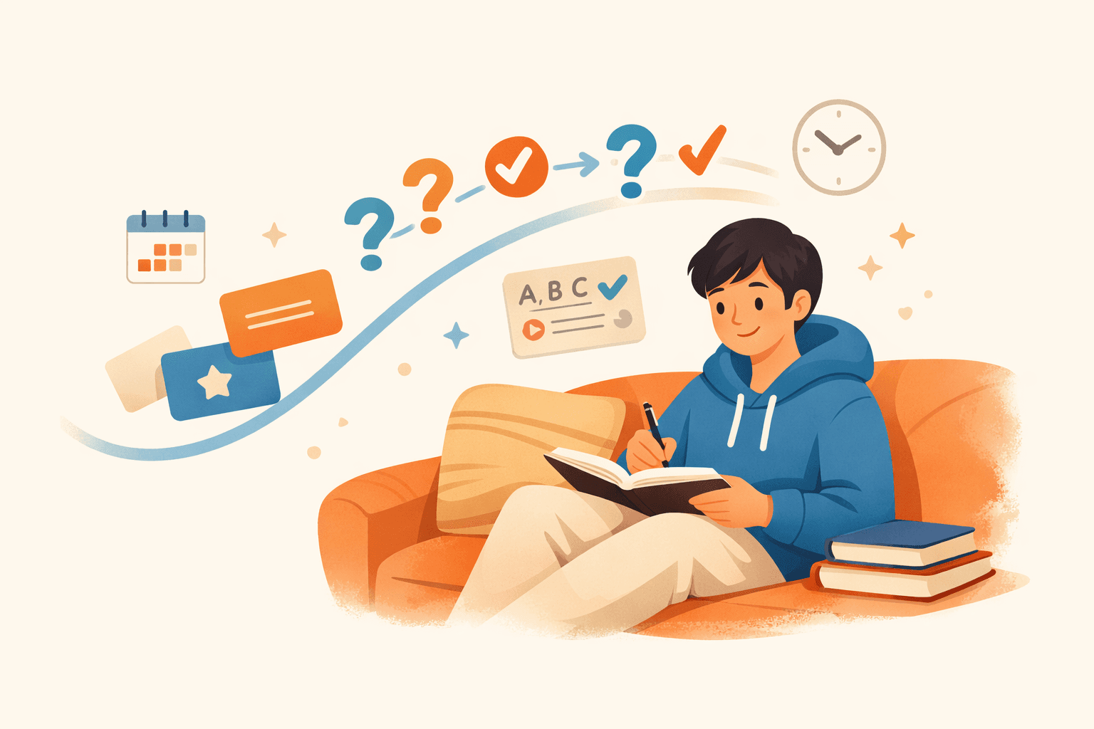 Stuley study dashboard showing flashcards, quizzes, and progress tracking