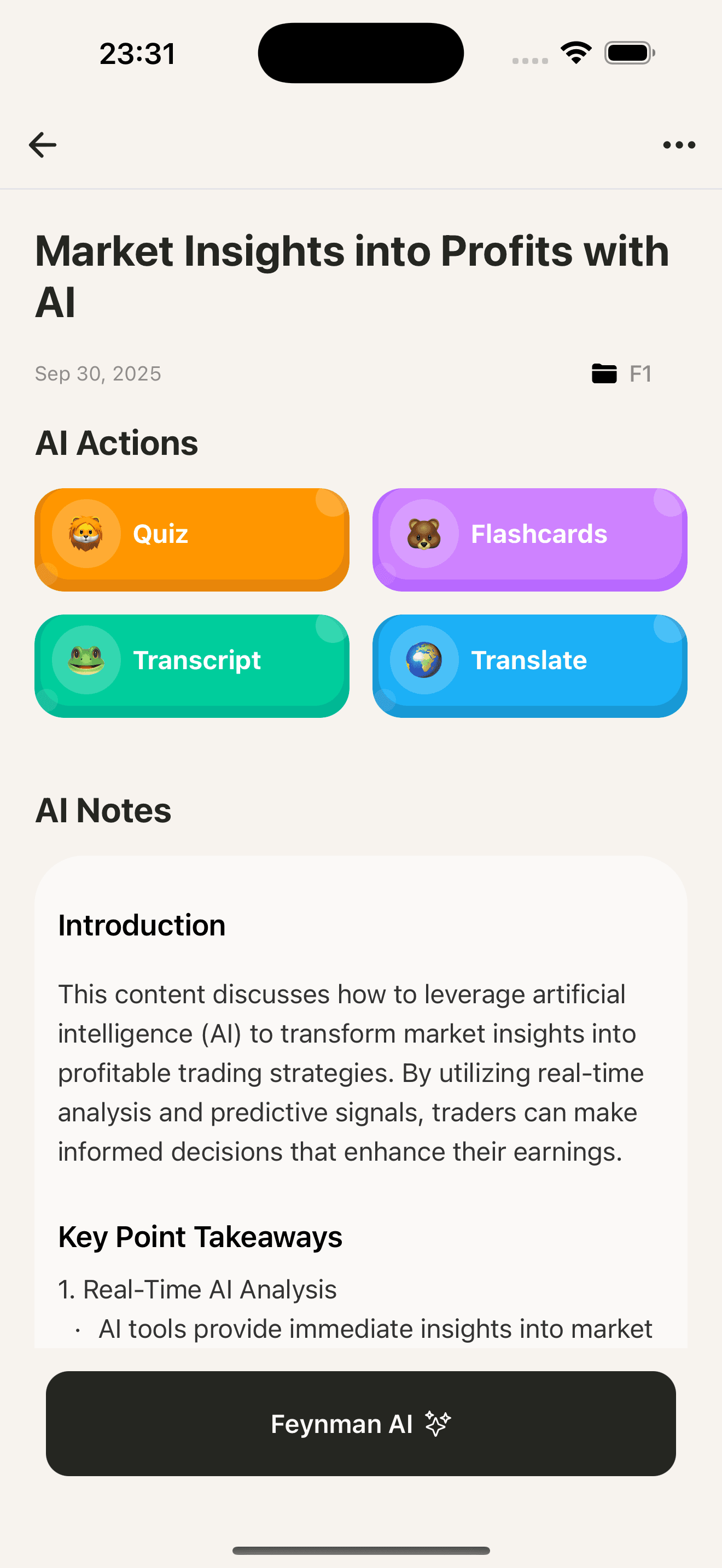 Stuley mobile app - Smart Notes